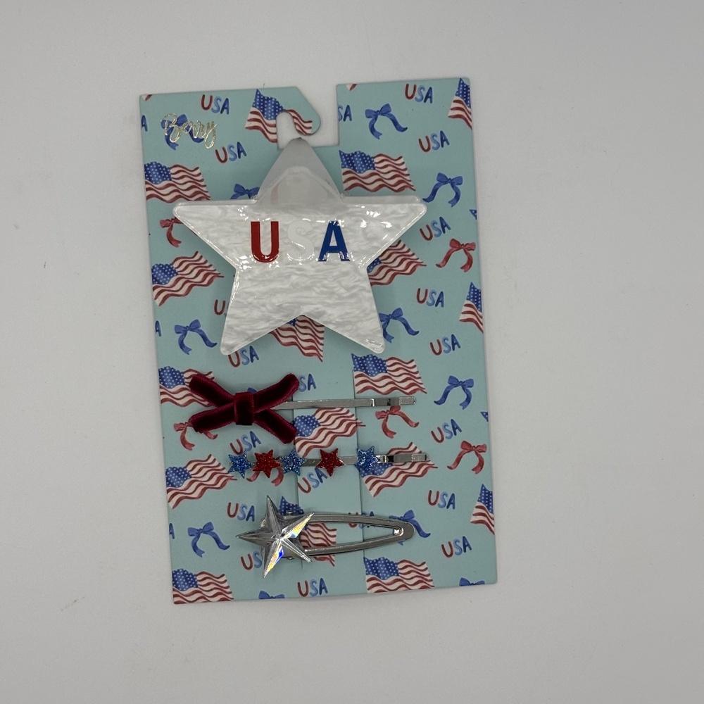 6 PC Berry Patriotic Hair Accessories Bundle NEW - Picture 3 of 9